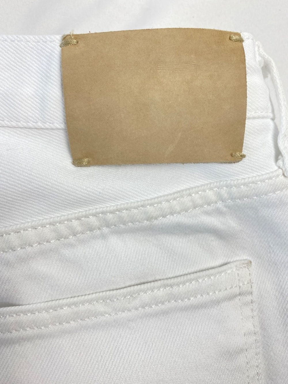Zara Loose Wide Leg Mid-Rise Cotton Jean in White Size 6 - Picture 8 of 8